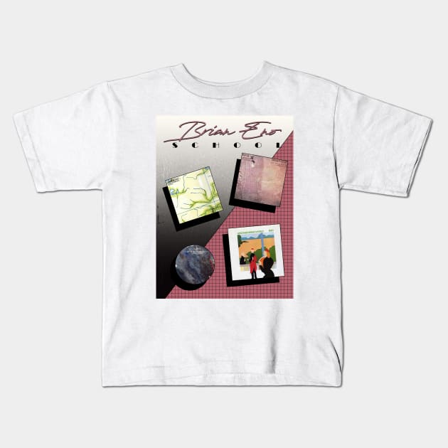 Brian Eno // Aesthetic albums Kids T-Shirt by HectorVSAchille